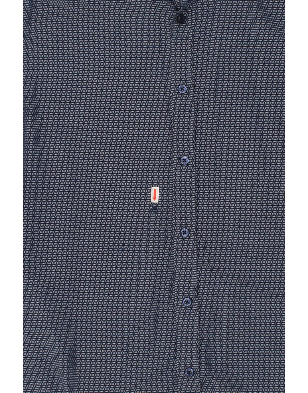 HUGO BOSS Mens Abstract Pattern Slim Fit Shirt Medium Navy Blue Cotton Vintage Hugo Boss and Second-Hand Hugo Boss from Messina Hembry 