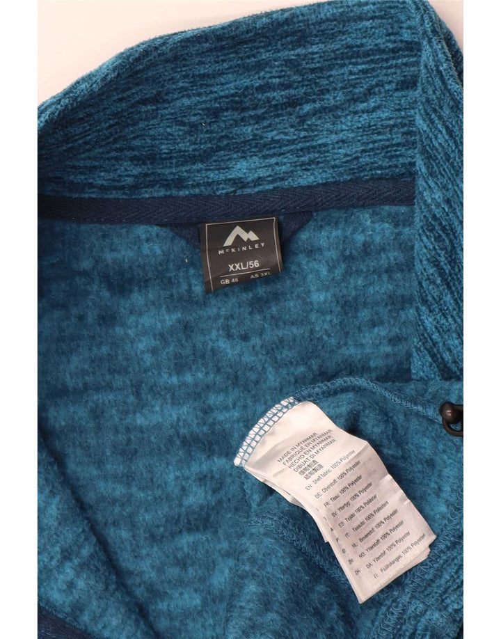 MC Kinley Mens Fleece Jacket UK 46 3XL Blue Flecked Polyester