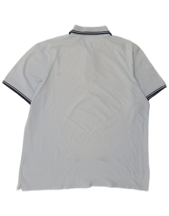 Diadora Mens Polo Shirt Large Blue Cotton