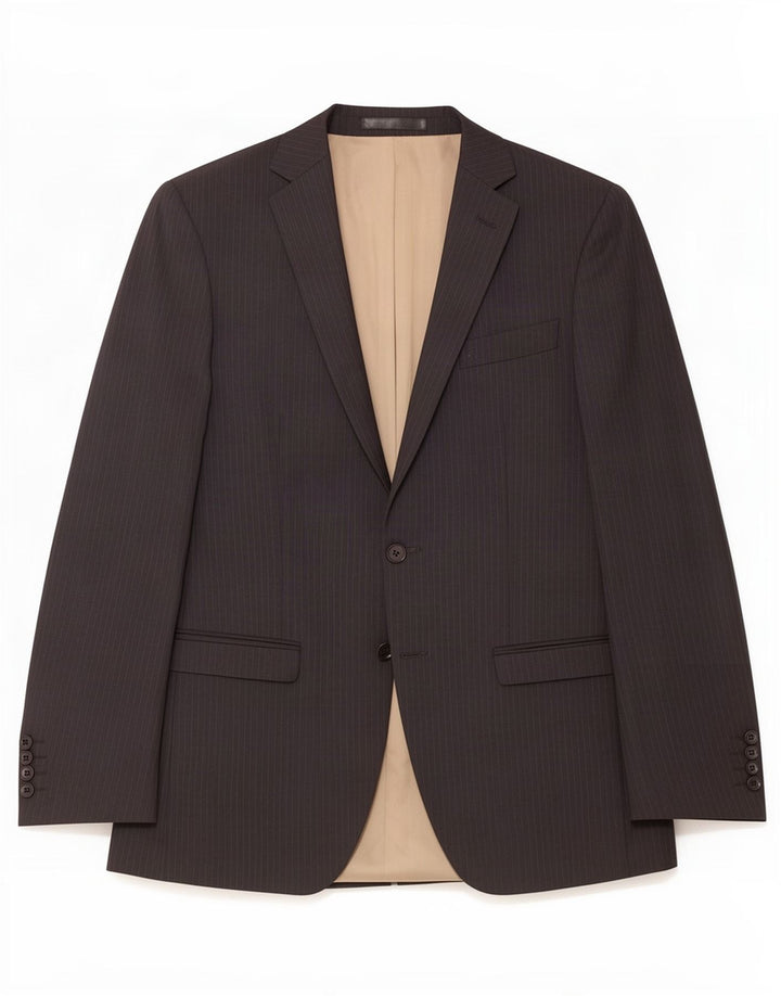 Marks & Spencer Mens 2 Button Blazer Jacket UK 38 Medium Grey Pinstripe