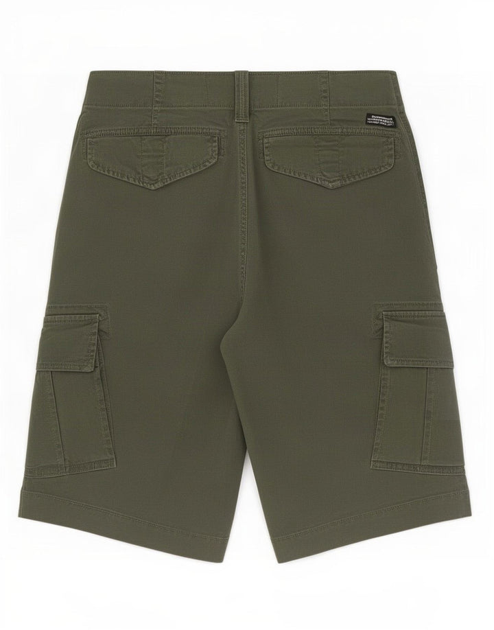 Superdry Mens Cargo Shorts W30 Medium Green Cotton