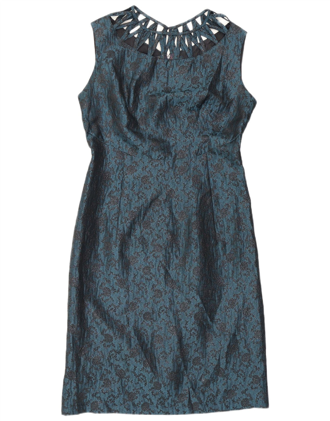 Vintage Womens 2 Button 2 Piece Set UK 12 Medium Blue Floral