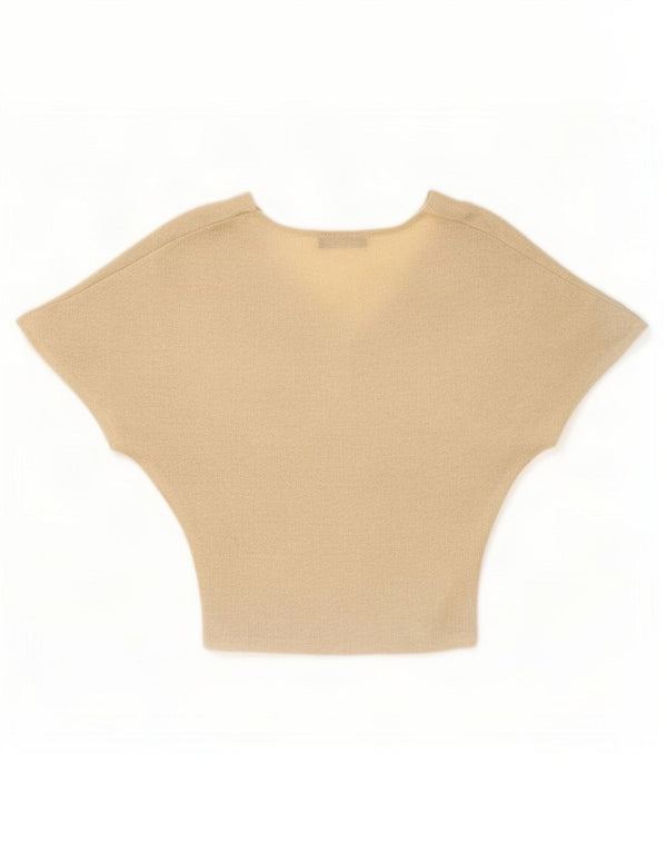 Marks & Spencer Womens Blouse Top UK 8 Small Gold Viscose