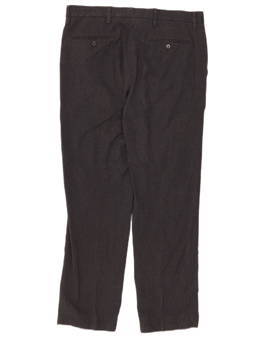 Marks & Spencer Mens Tailored Straight Suit Trousers W34 L29 Grey Polyester