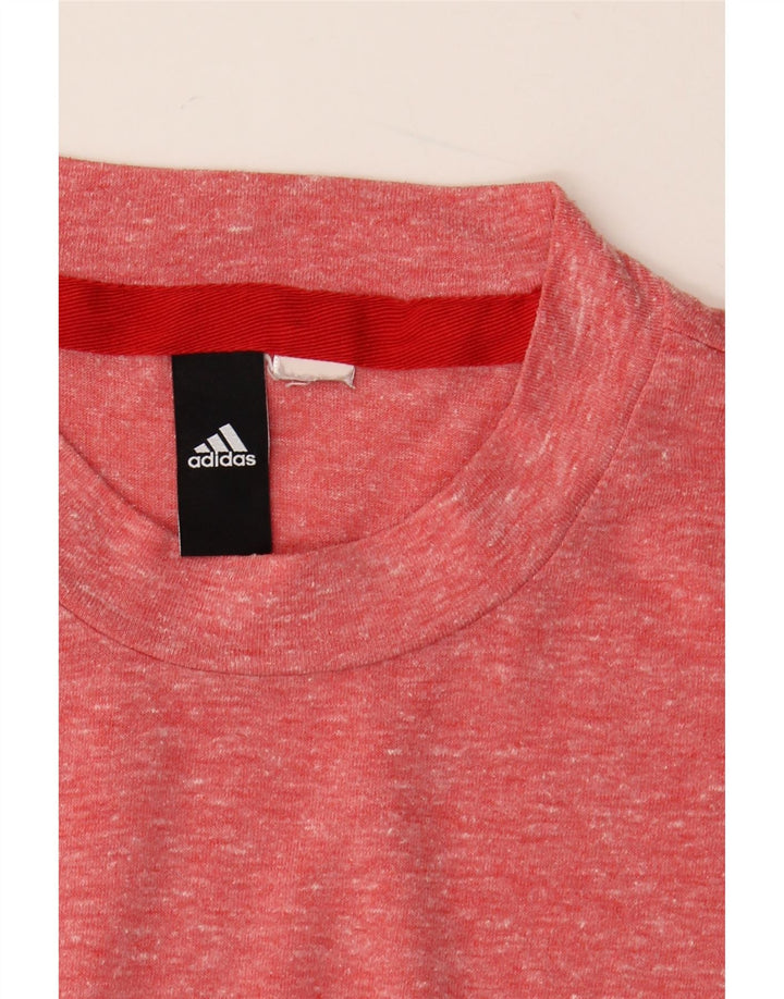 ADIDAS Mens T-Shirt Top Medium Red Flecked