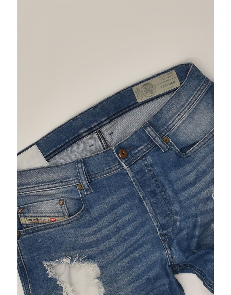 DIESEL Mens Tepphar Distressed Carrot Slim Jeans W31 L32  Blue Cotton | Vintage Diesel | Thrift | Second-Hand Diesel | Used Clothing | Messina Hembry 