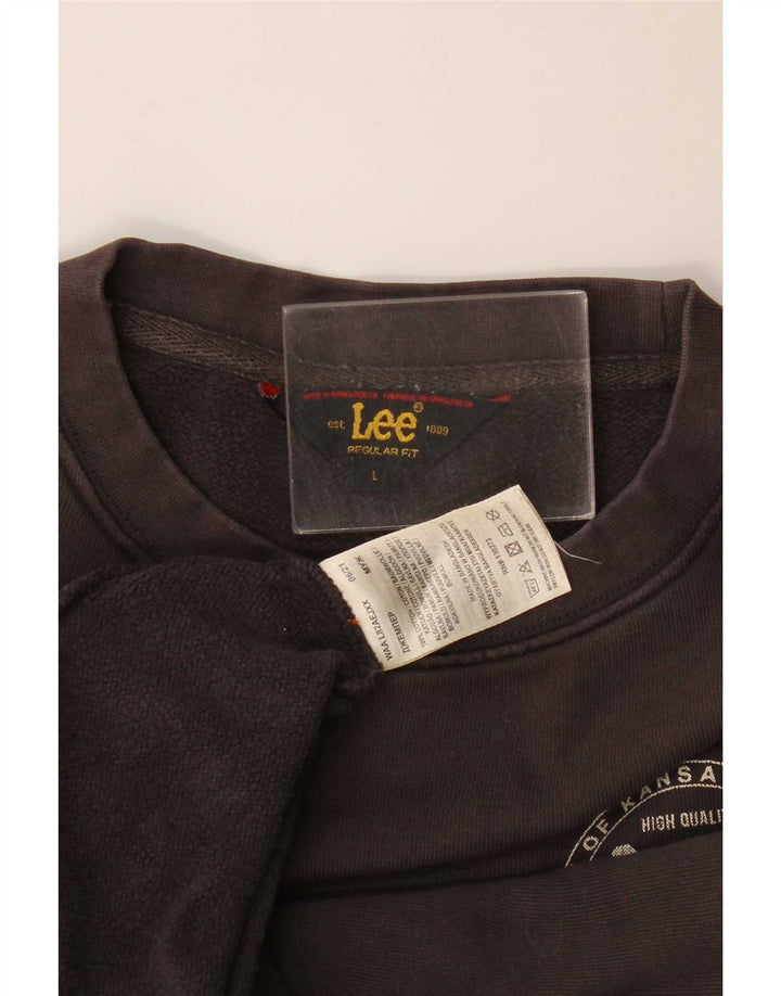 Lee Mens Regular Fit Sweatshirt Jumper Large Grey Cotton