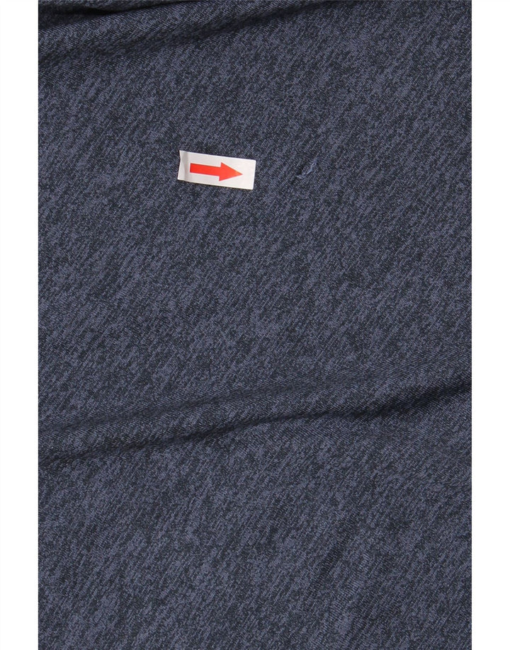 Under Armour Mens Polo Shirt Medium Navy Blue Flecked Polyester