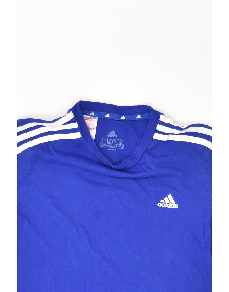 ADIDAS Boys T-Shirt Top 11-12 Years Blue Cotton | Vintage Adidas | Thrift | Second-Hand Adidas | Used Clothing | Messina Hembry 