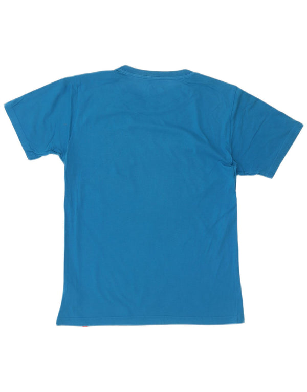 New Balance Mens Graphic T-Shirt Top Medium Blue Cotton