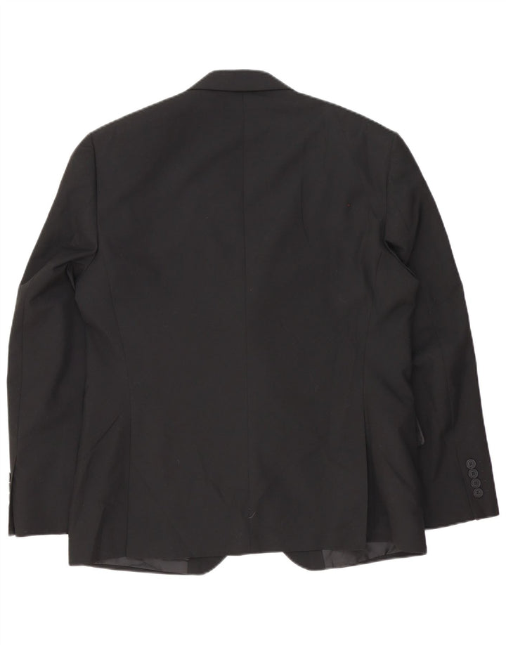 Marks & Spencer Mens Short 2 Button Blazer Jacket UK 40 Medium Black