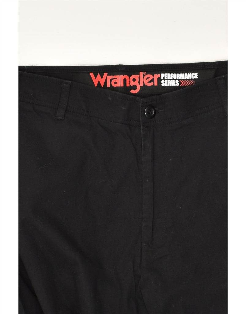 WRANGLER Mens Straight Casual Trousers W38 L30 Black Cotton | Vintage Wrangler | Thrift | Second-Hand Wrangler | Used Clothing | Messina Hembry 