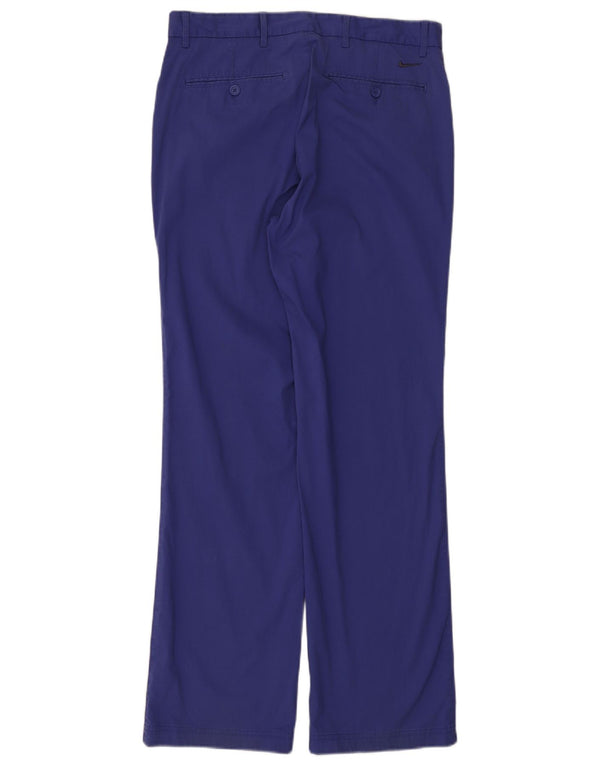 Nike Womens Straight Casual Trousers W32 L32 Purple Cotton