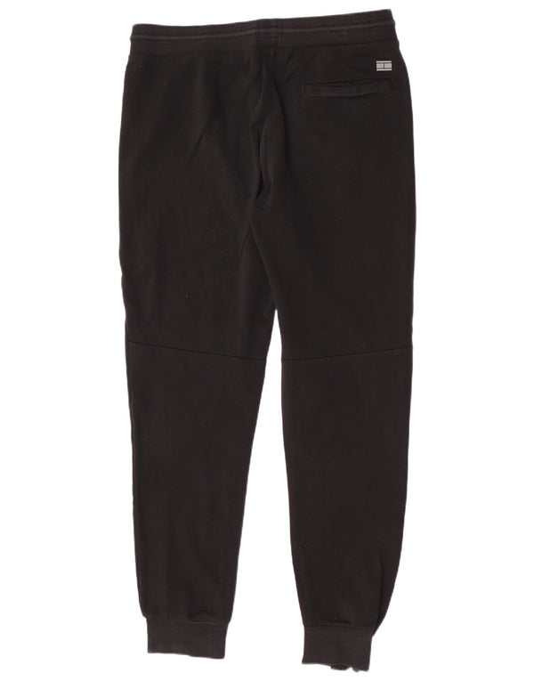 Tommy Hilfiger Mens Tracksuit Trousers Joggers Large Black Cotton Sports