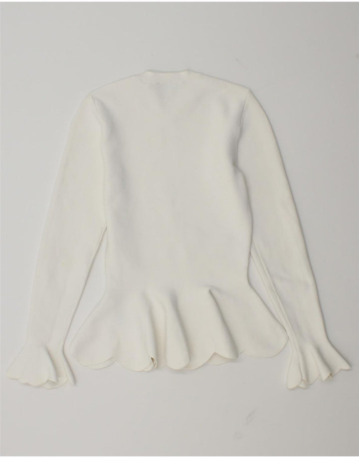 Ted Baker Womens Crew Neck Jumper Sweater Size 0 2XS White Viscose