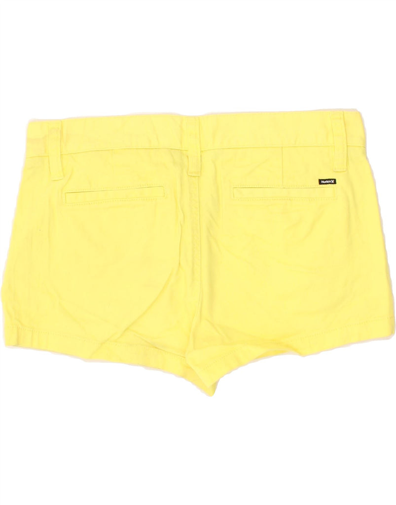 HURLEY Womens Hot Pants US 7 Medium W32 Yellow Cotton | Vintage Hurley | Thrift | Second-Hand Hurley | Used Clothing | Messina Hembry 