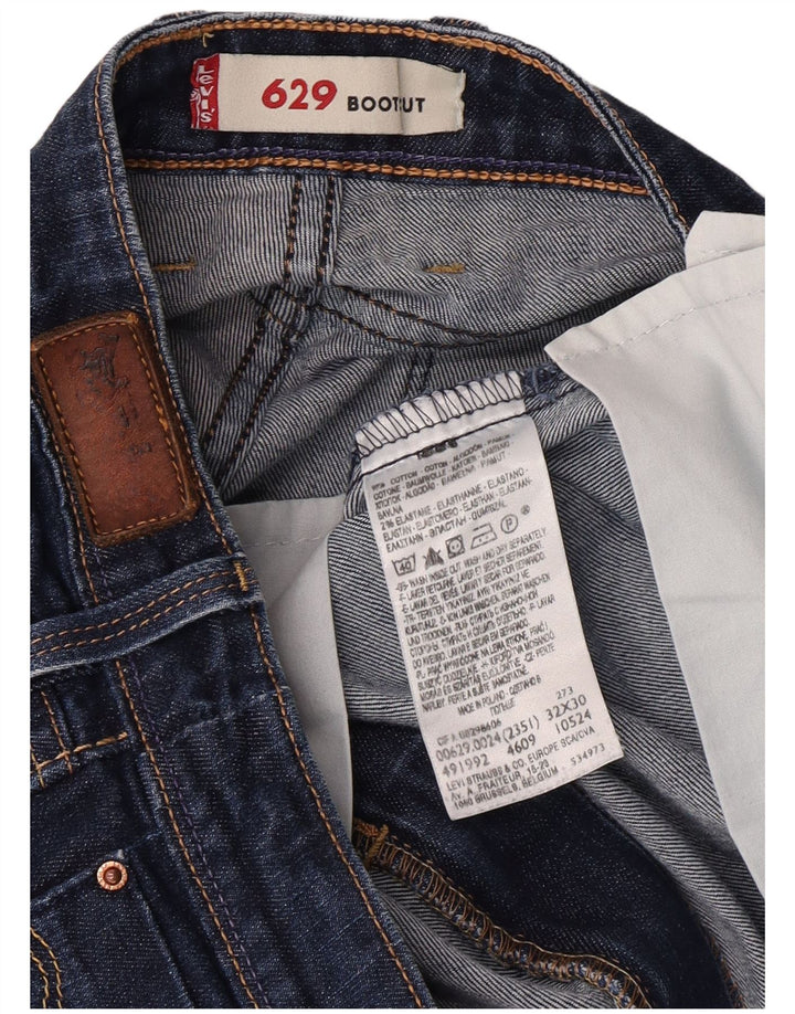 Levi's Womens 629 Bootcut Jeans W32 L30 Navy Blue Cotton