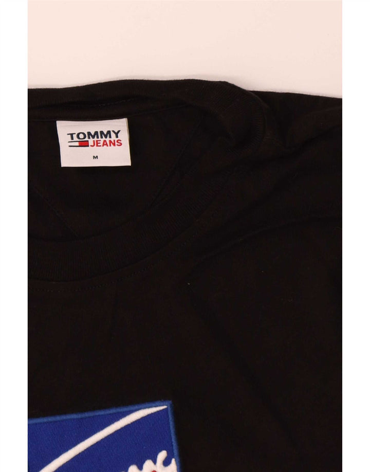 Tommy Hilfiger Mens Graphic Top Long Sleeve Medium Black Cotton
