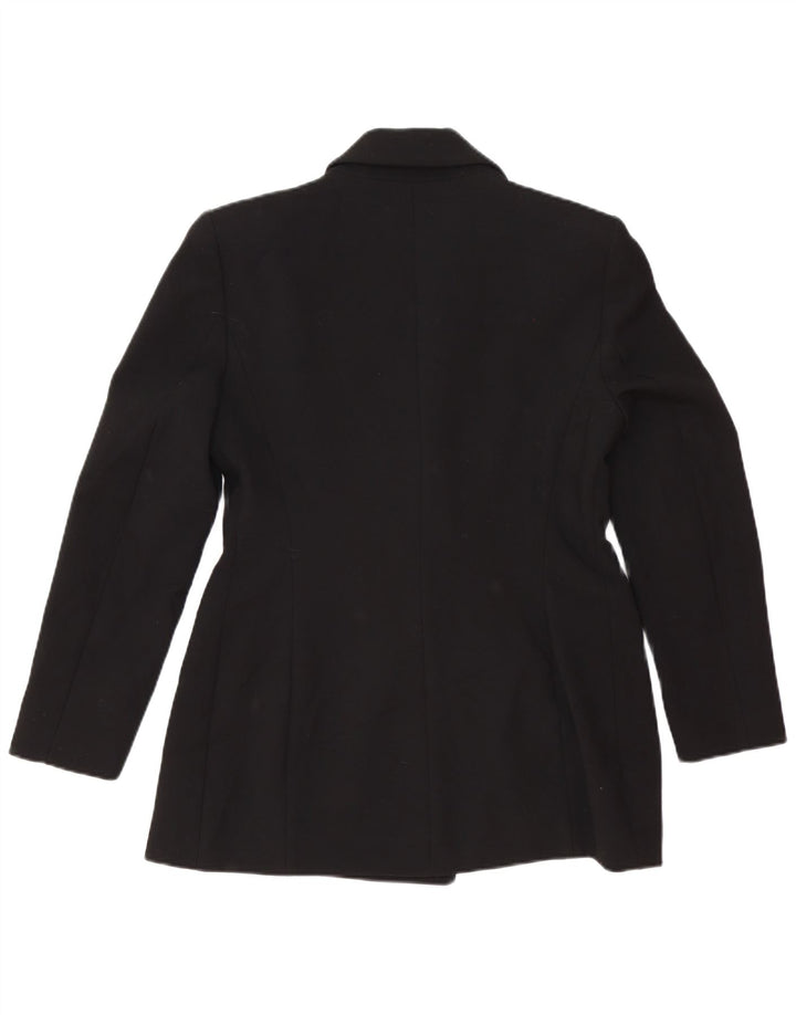 Zara Womens Double Breasted Blazer Jacket UK 14 Large Black