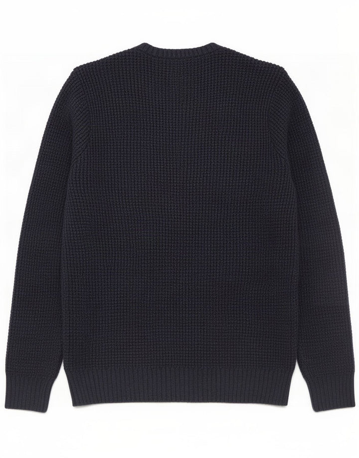 Marks & Spencer Mens Crew Neck Jumper Sweater Medium Navy Blue Cotton