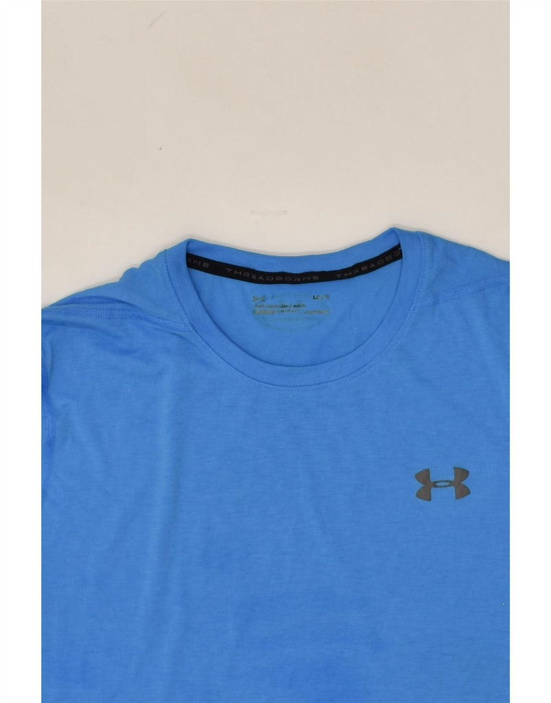 UNDER ARMOUR Mens T-Shirt Top Large Blue | Vintage Under Armour | Thrift | Second-Hand Under Armour | Used Clothing | Messina Hembry 