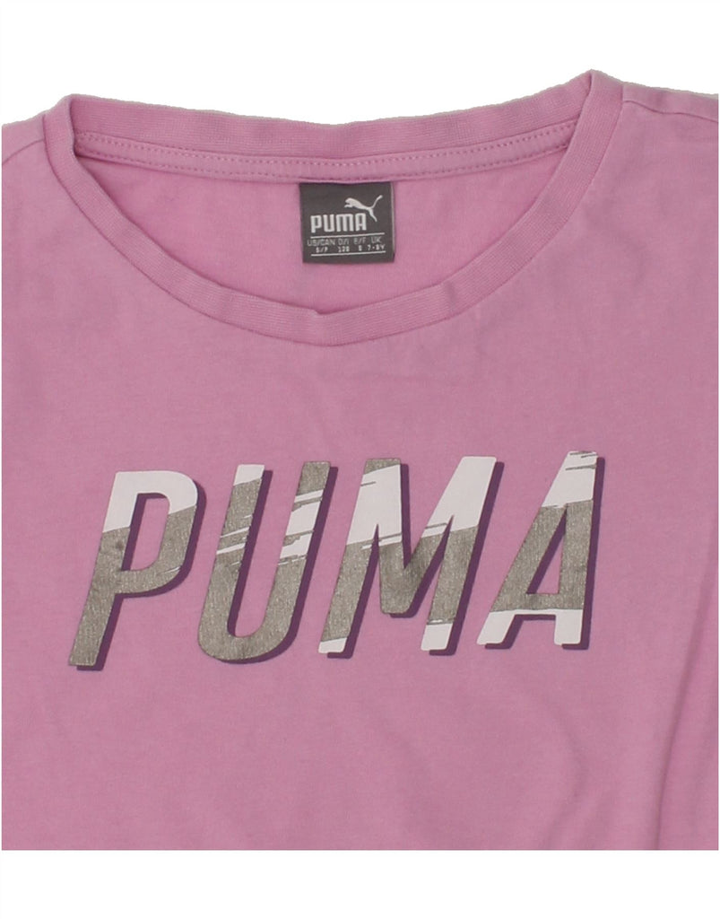 Girls Graphic T-Shirt Top 7-8 Years | Vintage Puma | Thrift | Second-Hand Puma | Used Clothing | Messina Hembry 