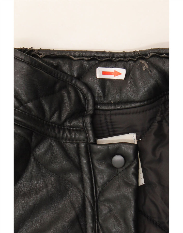 Zara Womens Oversized Quilted Jacket UK 10 Small Black Polyester