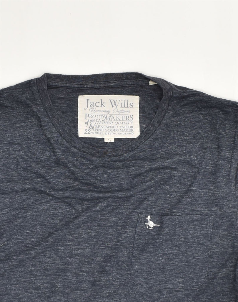 JACK WILLS Mens Slim T-Shirt Top Large Grey Flecked Cotton | Vintage Jack Wills | Thrift | Second-Hand Jack Wills | Used Clothing | Messina Hembry 