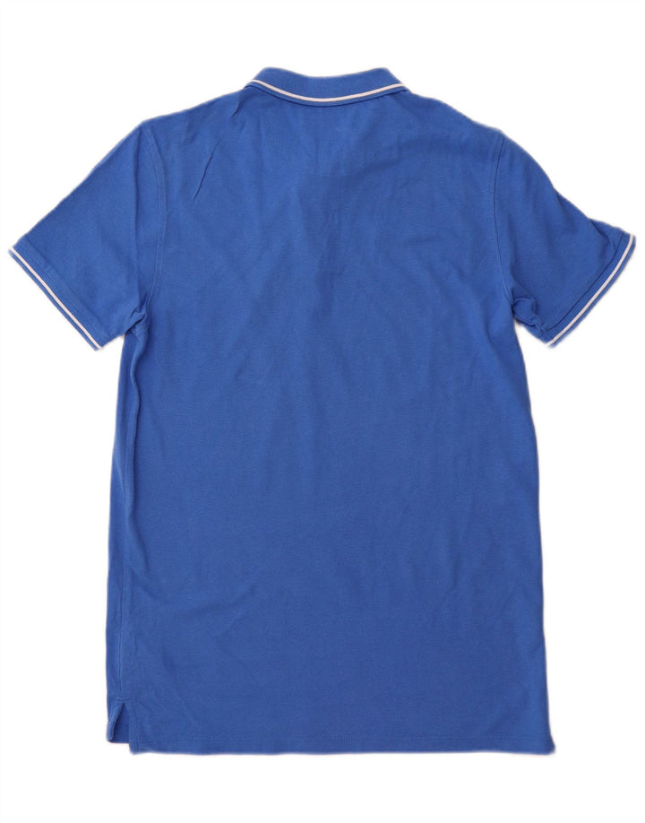 LEE Mens Regular Fit Polo Shirt Medium Blue Cotton
