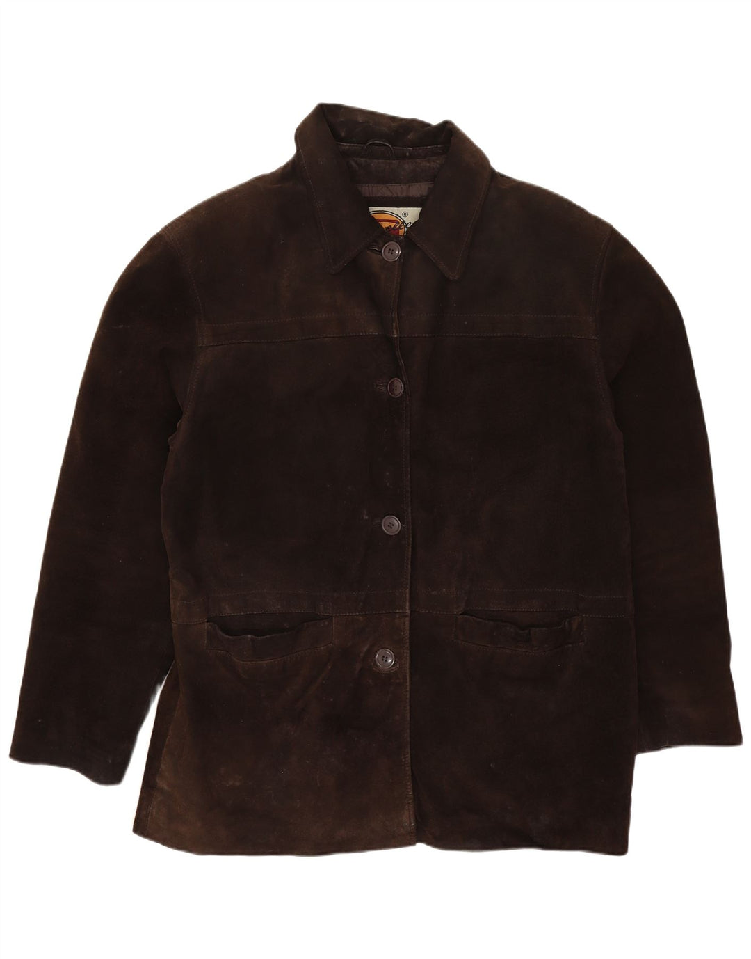 Gapelle Womens Oversized Suede Jacket UK 10 Small Brown Leather