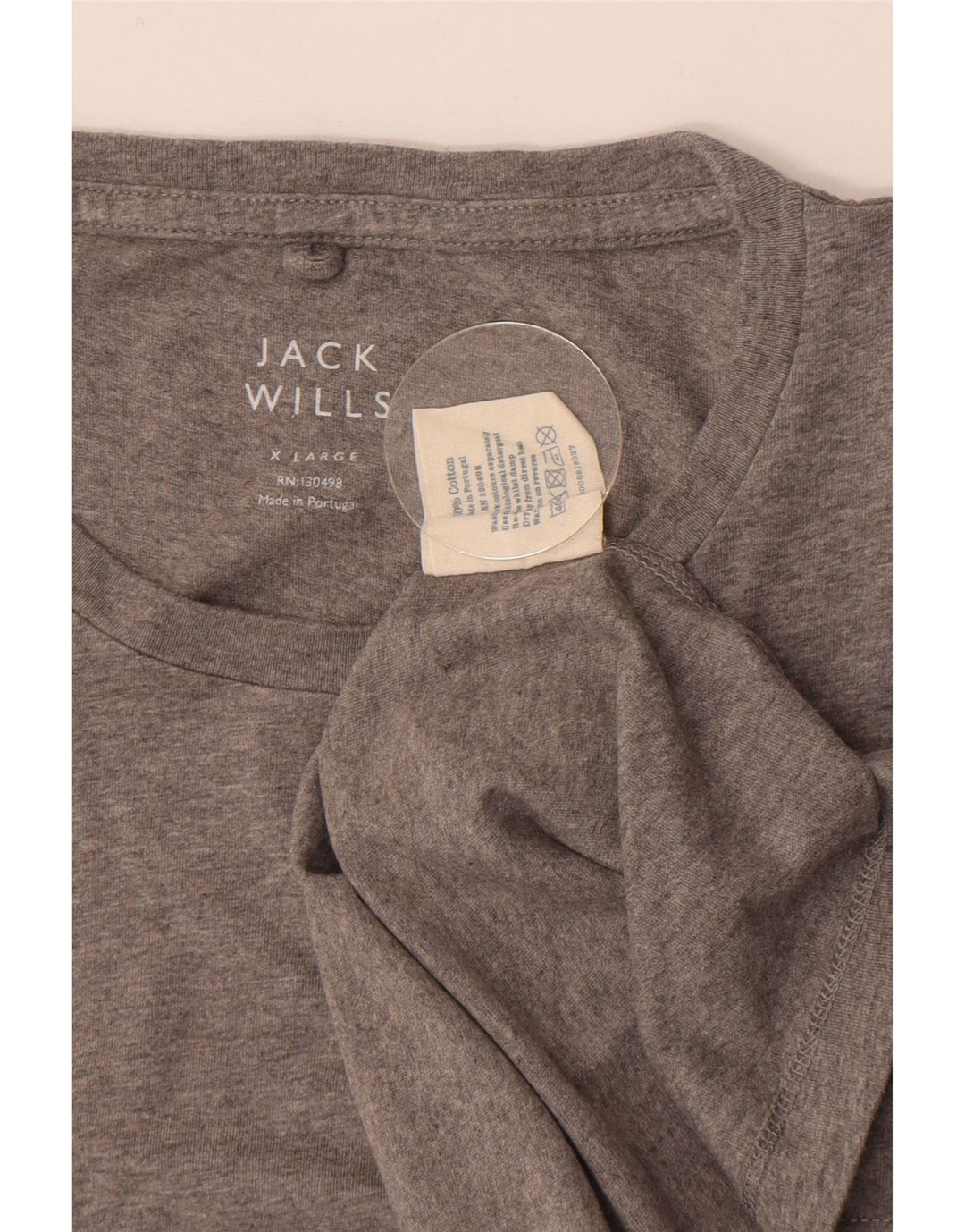 Jack Wills Mens T-Shirt Top XL Grey Flecked Cotton