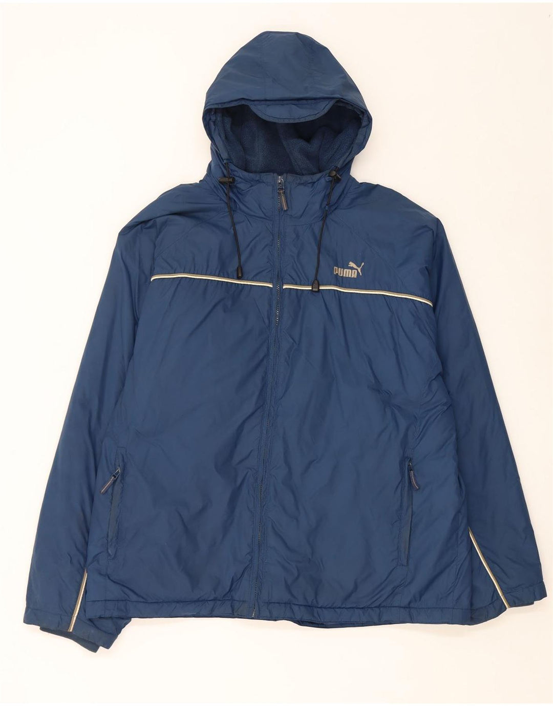 Puma Mens Hooded Windbreaker Jacket UK 40 Large Navy Blue