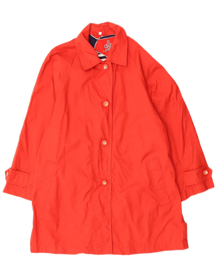 INCOM Womens Overcoat IT 46 Large Red Cotton