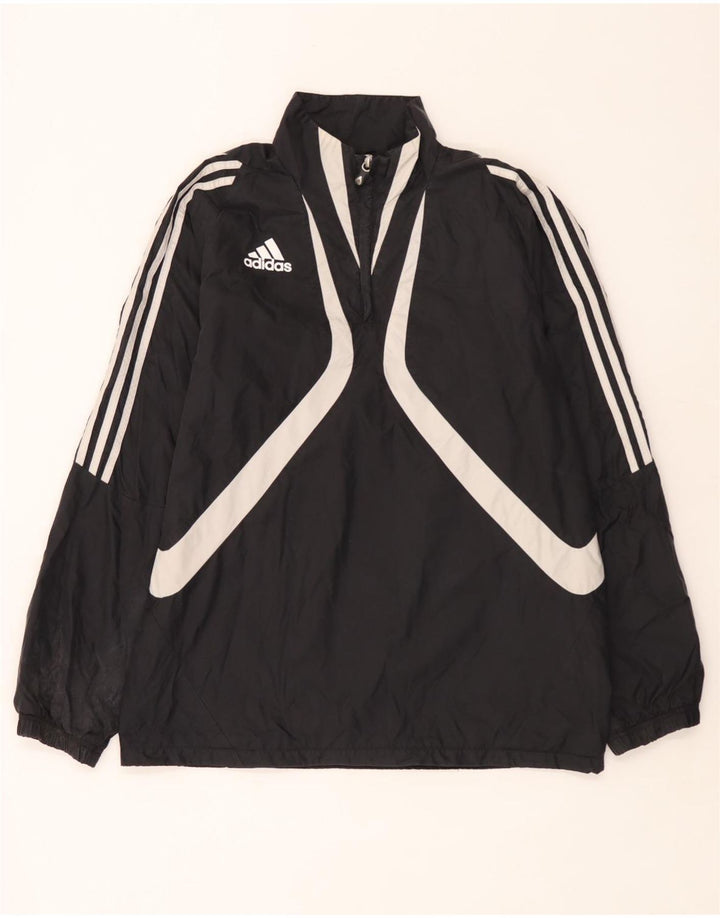 Adidas Mens Pullover Tracksuit Top UK 40/42 Medium Black Colourblock