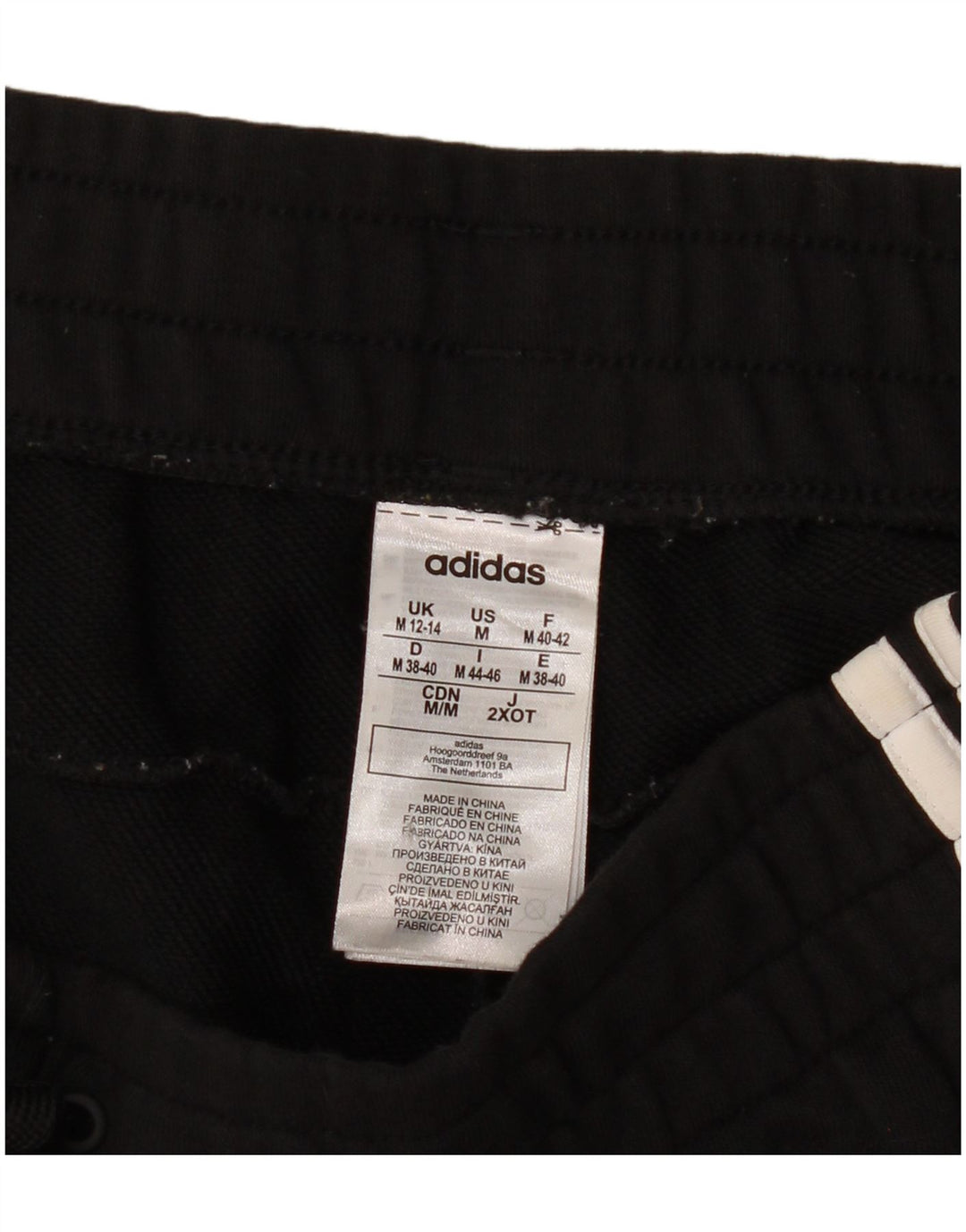 Adidas Womens Tracksuit Trousers Joggers UK 12/14 Medium  Black Cotton