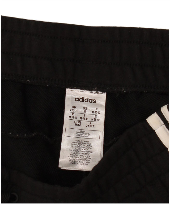 Adidas Womens Tracksuit Trousers Joggers UK 12/14 Medium  Black Cotton