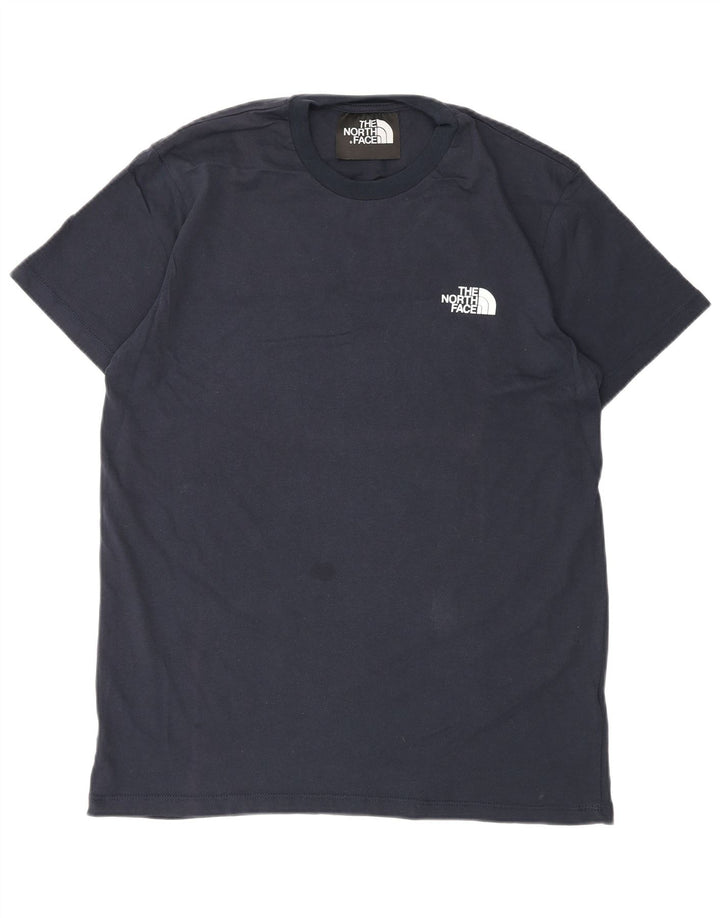 THE NORTH FACE Mens Graphic T-Shirt Top Medium Navy Blue Cotton