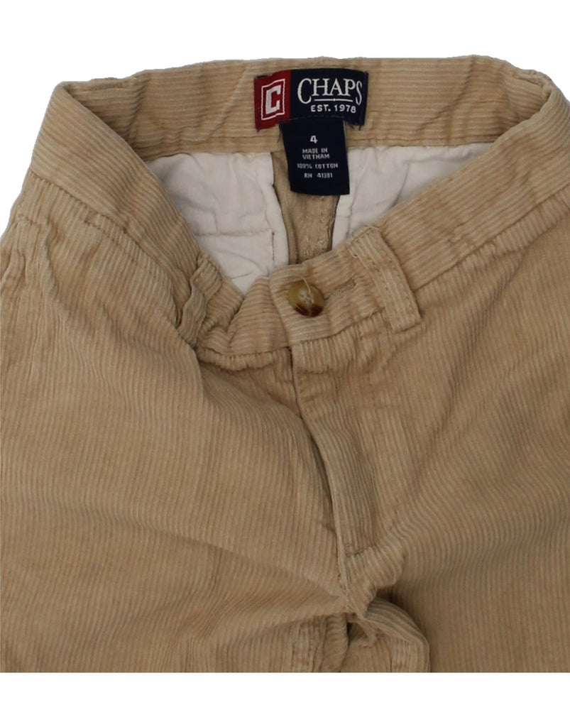 CHAPS Boys Straight Corduroy Trousers 3-4 Years W20 L17 Beige Cotton | Vintage Chaps | Thrift | Second-Hand Chaps | Used Clothing | Messina Hembry 