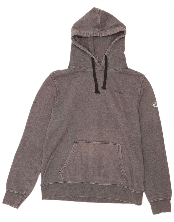 The North Face Mens Hoodie Jumper Large Grey Cotton