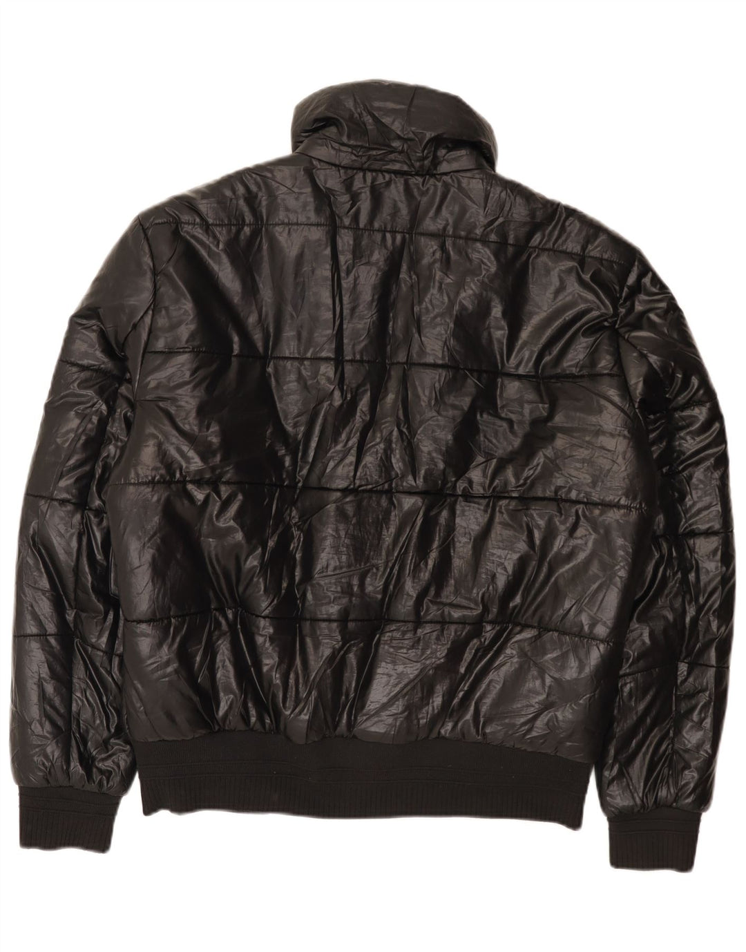 Zara Mens Padded Jacket UK 40 Large Black Polyester