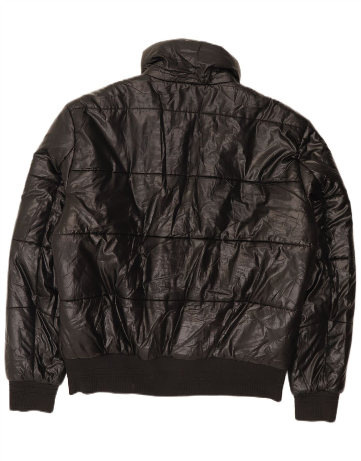 Zara Mens Padded Jacket UK 40 Large Black Polyester