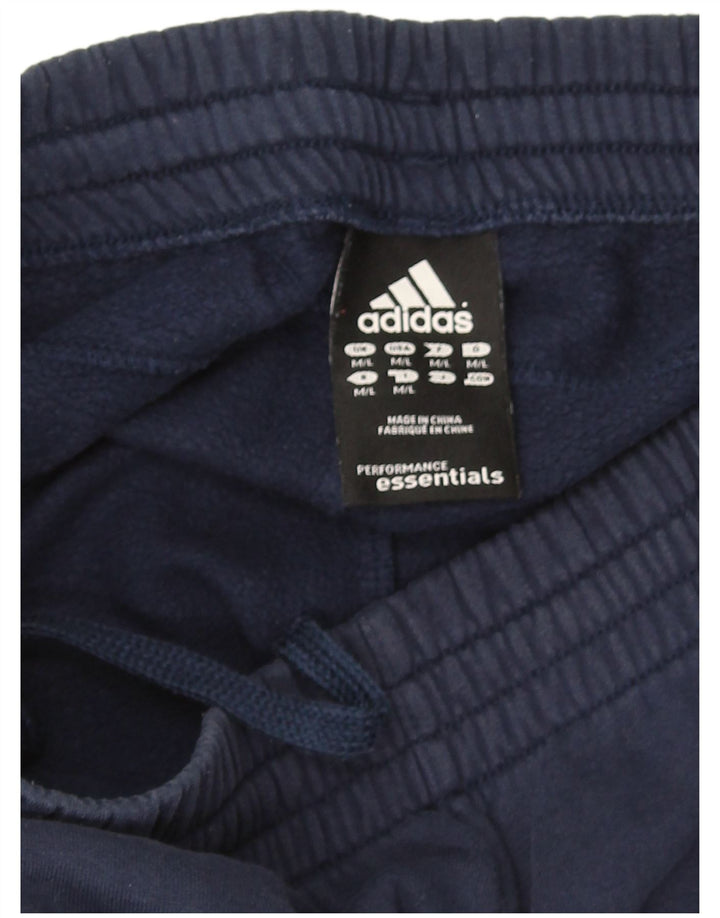 Adidas Mens Tracksuit Trousers Medium Navy Blue Cotton