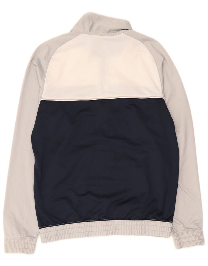 CHAMPION Mens Tracksuit Top Jacket Medium Grey Colourblock Polyester