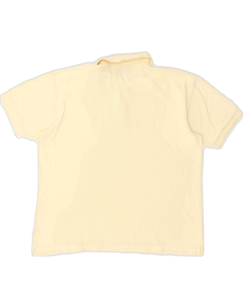 TRUSSARDI Mens Polo Shirt Medium Yellow Cotton | Vintage Trussardi | Thrift | Second-Hand Trussardi | Used Clothing | Messina Hembry 