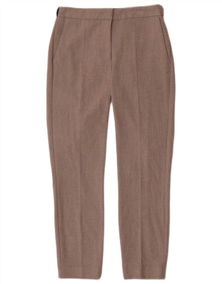 Zara Womens Slim Chino Trousers Small W28 L26 Grey Polyester