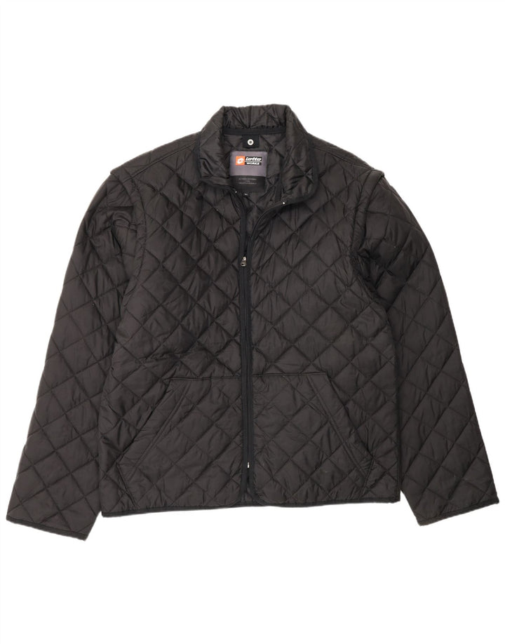Lotto Mens Workwear Quilted Jacket UK 42 XL Black Polyamide