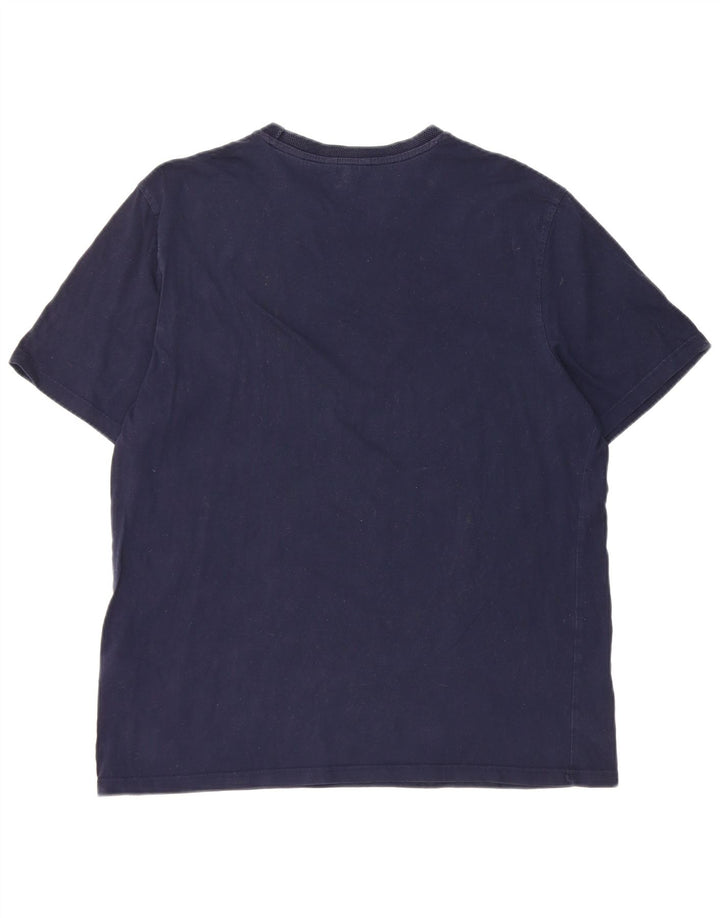 Ted Baker Womens T-Shirt Top Size 5 XL Navy Blue Striped Cotton