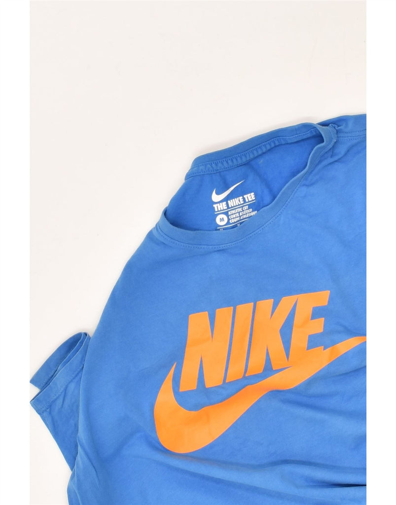 NIKE Mens Athletic Cut Graphic T-Shirt Top Medium Blue Cotton | Vintage Nike | Thrift | Second-Hand Nike | Used Clothing | Messina Hembry 