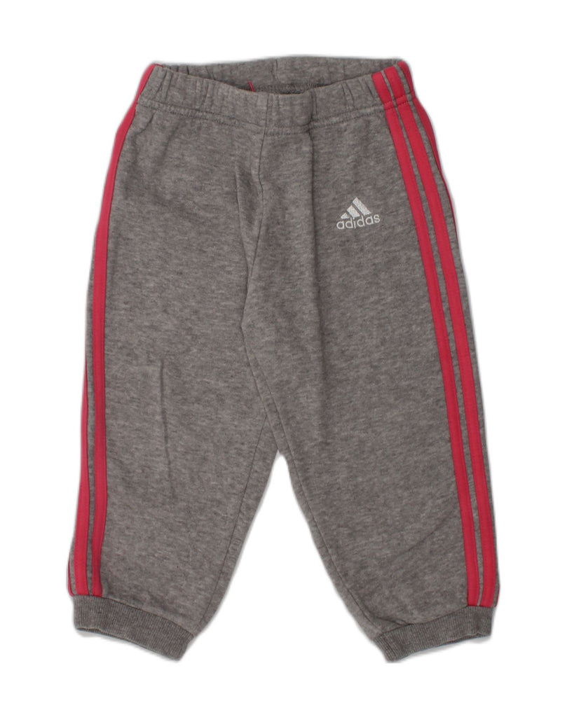 ADIDAS Baby Boys Joggers Tracksuit Trousers 12-18 Months Grey Cotton | Vintage Adidas | Thrift | Second-Hand Adidas | Used Clothing | Messina Hembry 