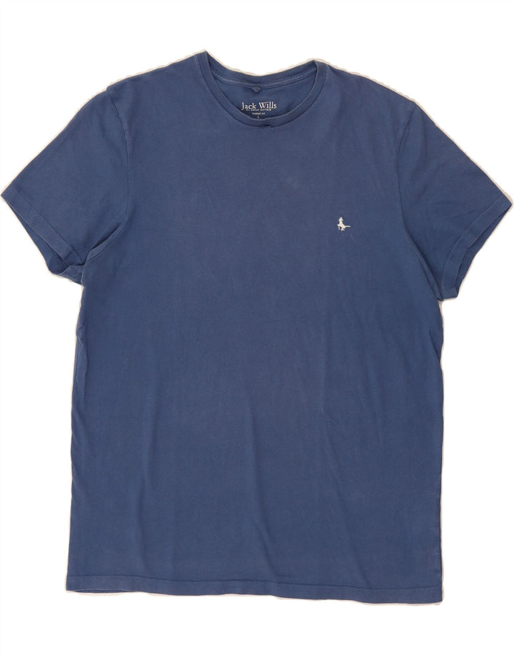 JACK WILLS Mens Classic Fit T-Shirt Top Large Blue Cotton Vintage Jack Wills and Second-Hand Jack Wills from Messina Hembry 